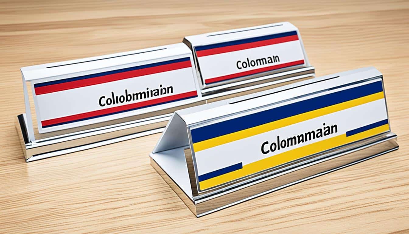 Placas identificativas para escritorio