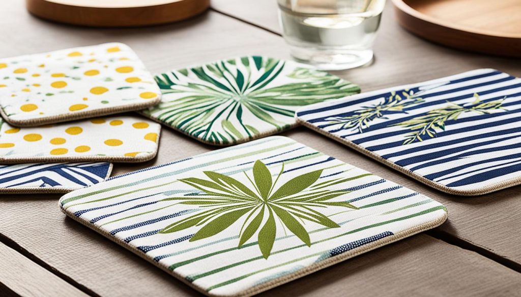 Posavasos impresos en tela