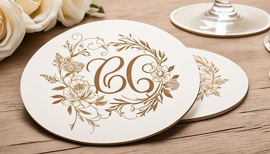 Posavasos personalizados para bodas
