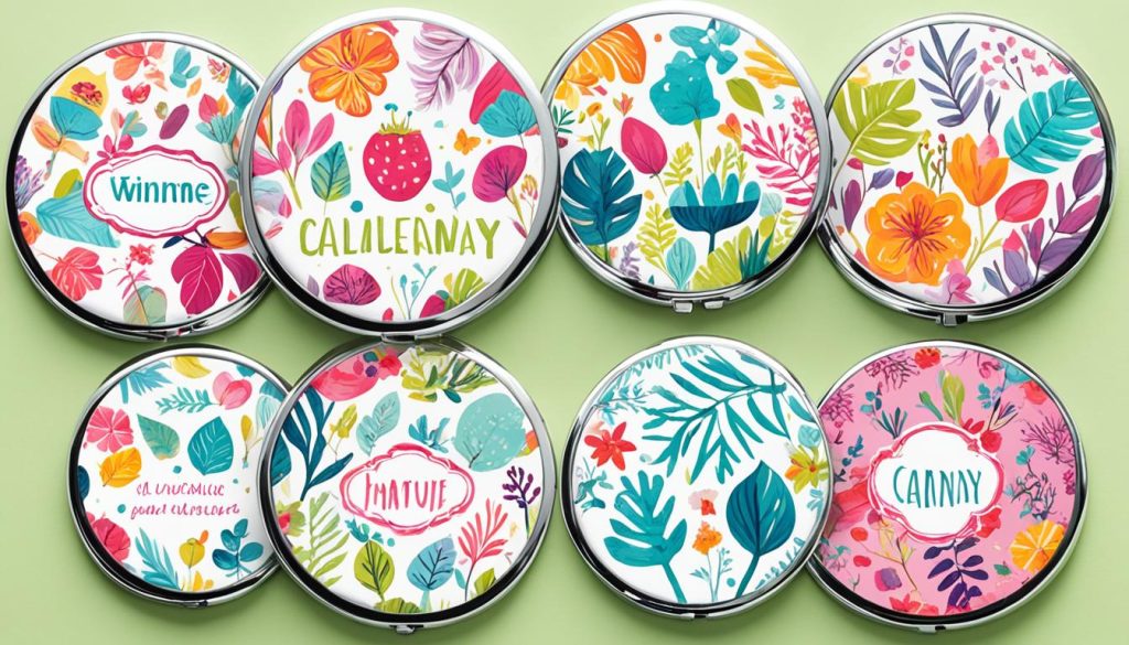 espejos de bolsillo con tapa 'Plastik'