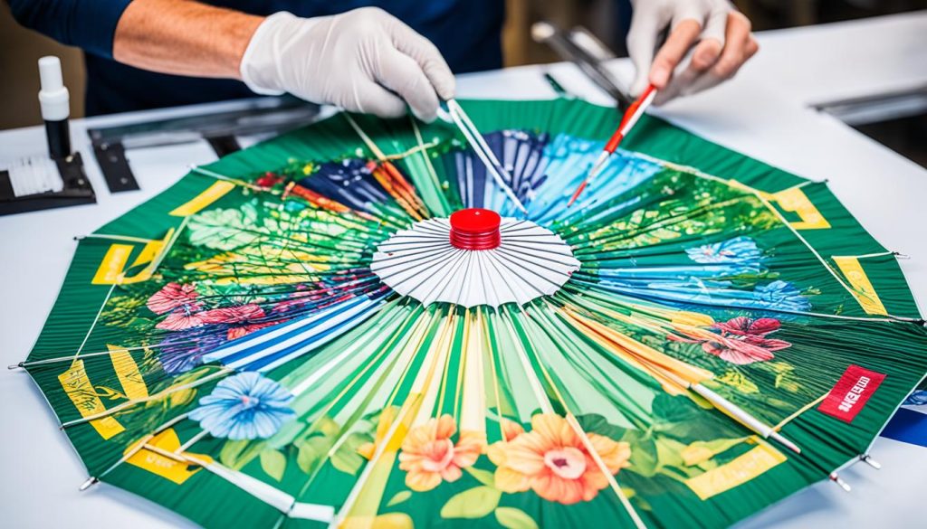 fabricación de paraguas