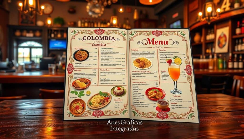 Diseño de menús en bares colombianos Diseño de menús en bares colombianos