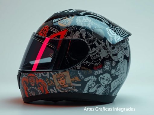 Pegatinas para cascos de motocicletas – Impresión Digital | Artes Graficas
