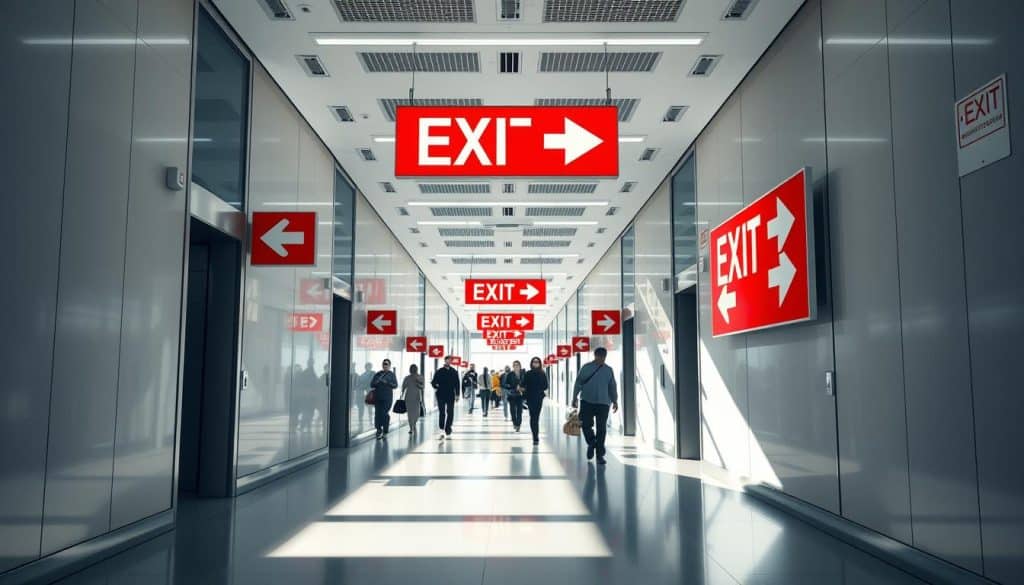 señalización en vías de evacuación