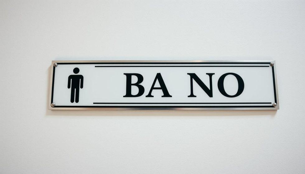 Señaletica Baños Hombres Personalizada | Artes Gráficas Integradas S.A.S
