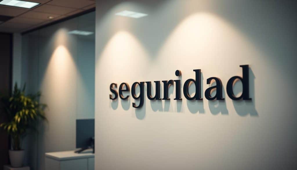 A serene and professional office setting, with a well-designed and visually appealing "seguridad" sign prominently displayed on the wall. The sign features a clean, minimalist design with bold typography and subtle graphical elements that convey a sense of security, reliability, and attention to detail. The lighting is soft and diffused, creating a warm and inviting atmosphere. The camera angle is slightly elevated, capturing the sign in a way that highlights its importance and integration within the overall workspace. The background is subtly blurred, keeping the focus on the sign and its visual impact. The overall composition and styling reflect the high-quality craftsmanship and attention to detail that the article subject, "Señaletica Integral con Artes Graficas Integradas S.A.S - Fabricantes y Distribuidores," is known for. A serene and professional office setting, with a well-designed and visually appealing "seguridad" sign prominently displayed on the wall. The sign features a clean, minimalist design with bold typography and subtle graphical elements that convey a sense of security, reliability, and attention to detail. The lighting is soft and diffused, creating a warm and inviting atmosphere. The camera angle is slightly elevated, capturing the sign in a way that highlights its importance and integration within the overall workspace. The background is subtly blurred, keeping the focus on the sign and its visual impact. The overall composition and styling reflect the high-quality craftsmanship and attention to detail that the article subject, "Señaletica Integral con Artes Graficas Integradas S.A.S - Fabricantes y Distribuidores," is known for.